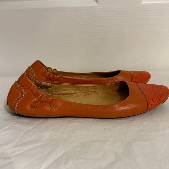 Peter Millar Women's Vibrant Orange Flats - Picture 4 of 9